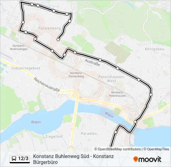 12/3 Bus Line Map