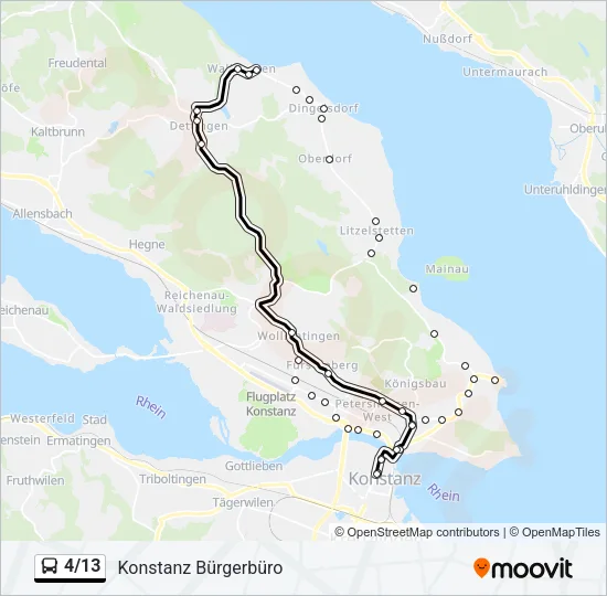 4/13 Bus Line Map
