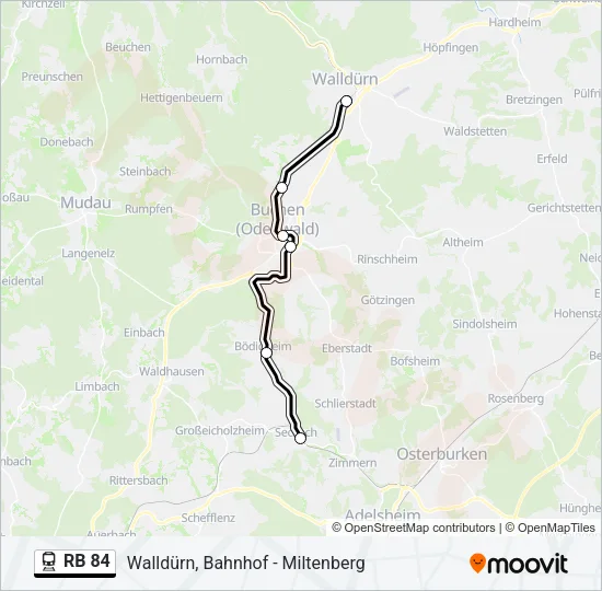 RB 84 Train Line Map
