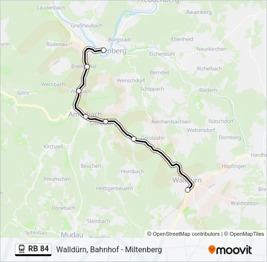 RB 84 Train Line Map