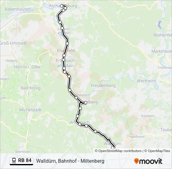 RB 84 Train Line Map