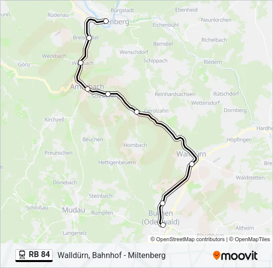 RB 84 Train Line Map