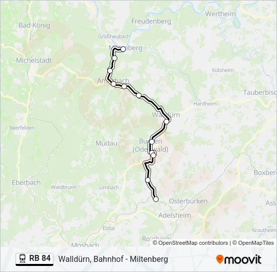 RB 84 Train Line Map