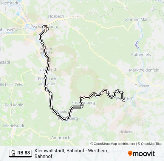 RB 88 Train Line Map