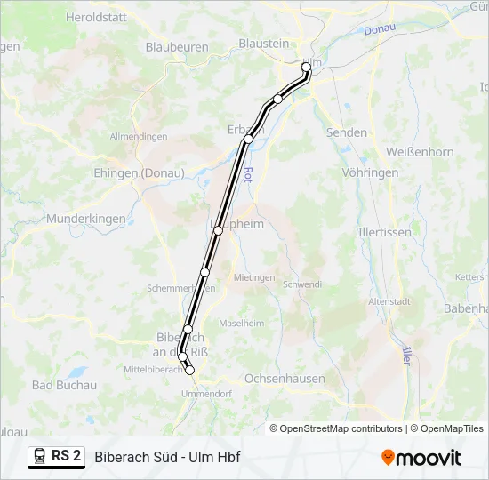 RS 2 Train Line Map