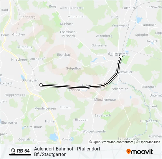 RB 54  Line Map