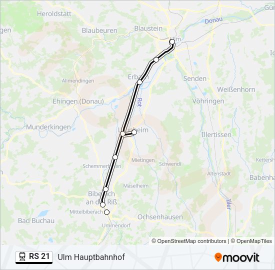 RS 21 Train Line Map