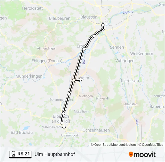 RS 21 Train Line Map