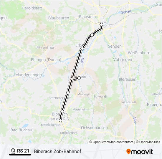 RS 21 Train Line Map