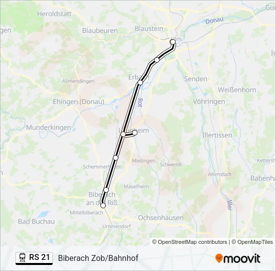 RS 21 Train Line Map