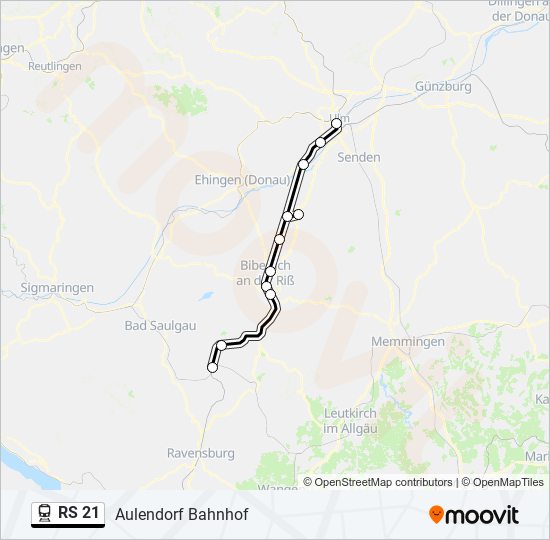 Bahnlinie RS 21 Karte