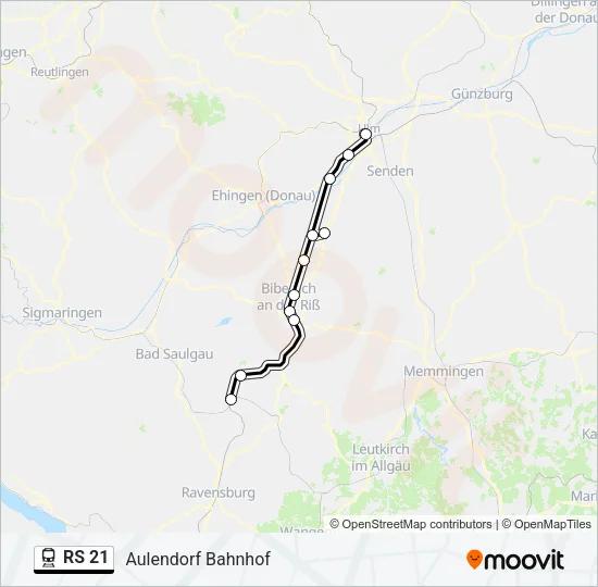 RS 21 Train Line Map