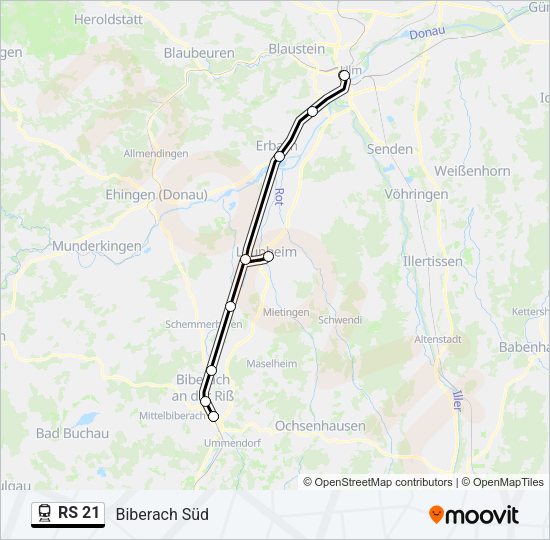 RS 21 Train Line Map