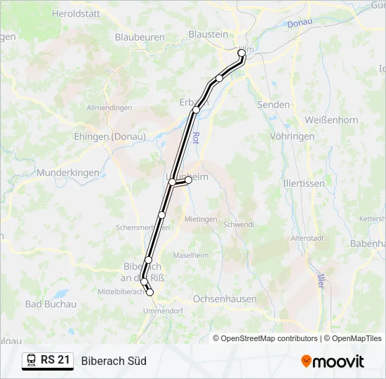 RS 21 Train Line Map