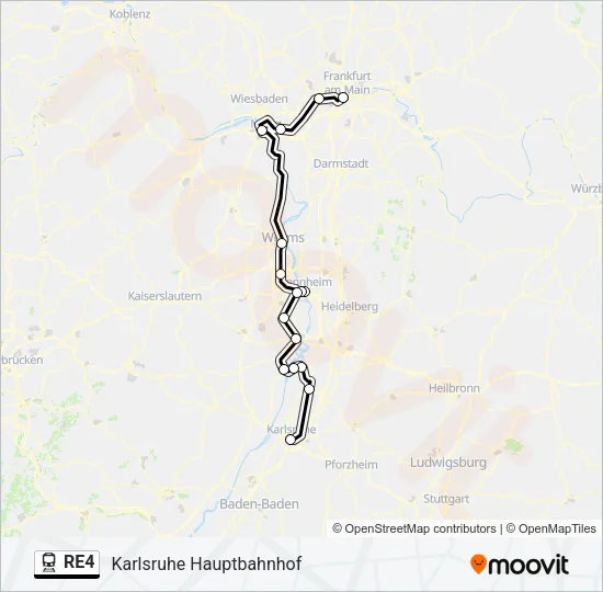 RE4 Train Line Map
