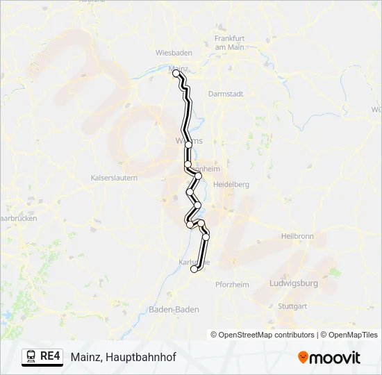 RE4 Train Line Map