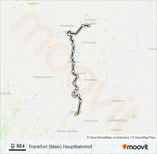 RE4 Train Line Map