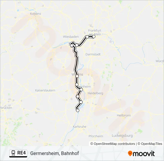 RE4 Train Line Map
