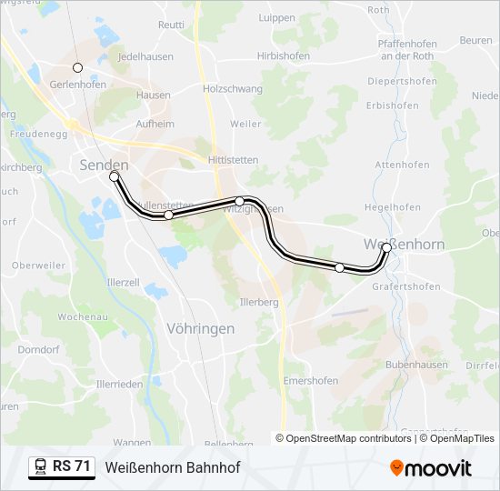 RS 71 Train Line Map