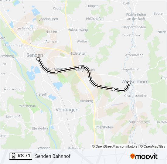 RS 71 Train Line Map