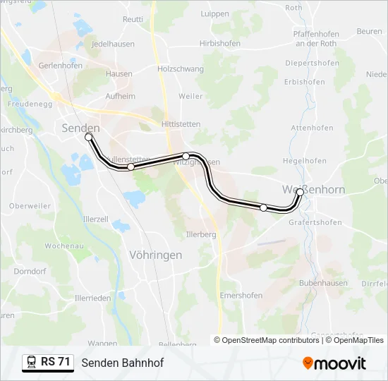 RS 71 Train Line Map
