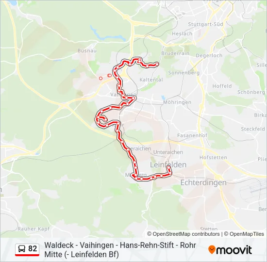 82 Bus Line Map