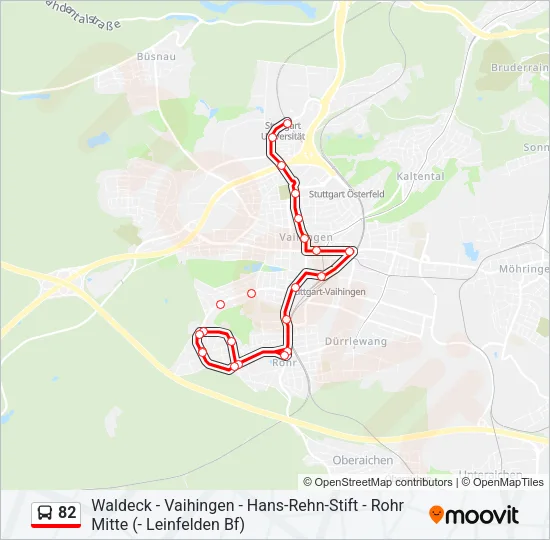 82 Bus Line Map