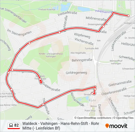 82 Bus Line Map