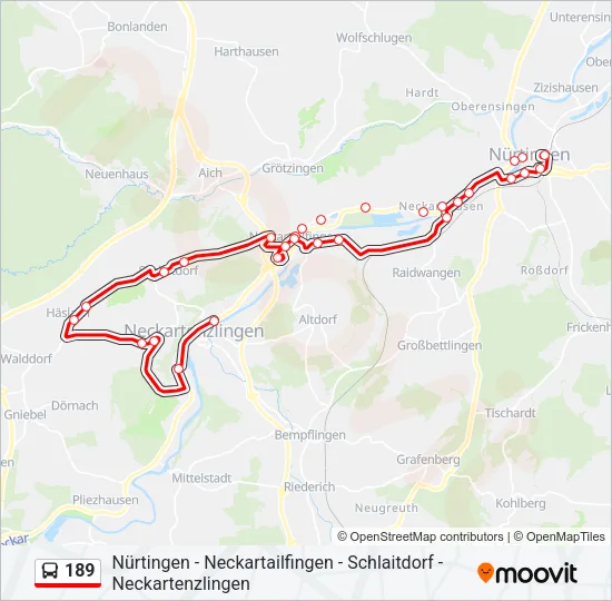 189 Bus Line Map