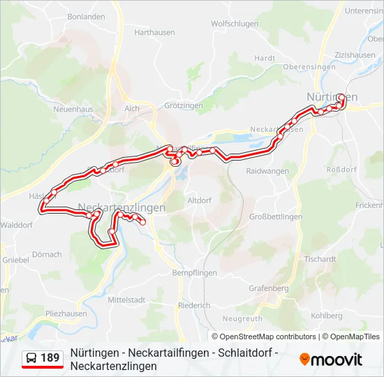 189 Bus Line Map