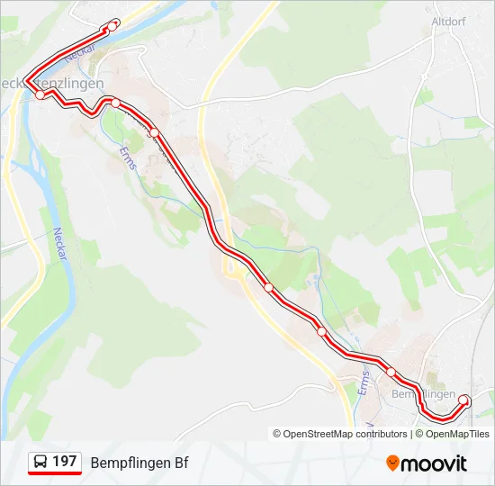 197 Bus Line Map