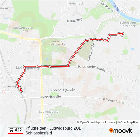 422 Bus Line Map