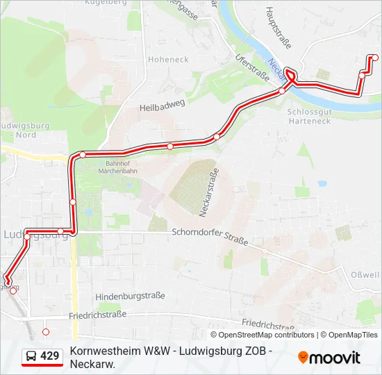 429 Bus Line Map