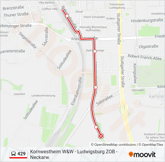 429 Bus Line Map