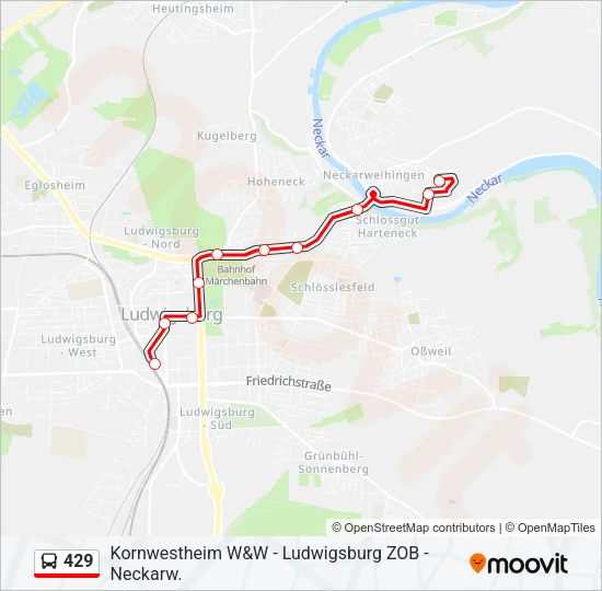 429 Bus Line Map