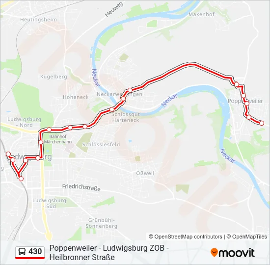 430 Bus Line Map