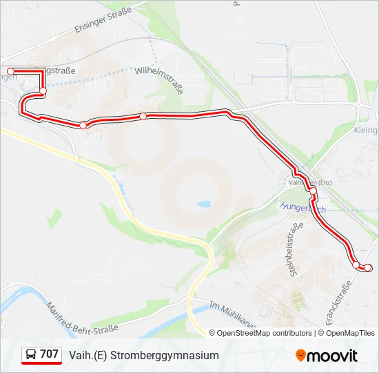 707 Bus Line Map