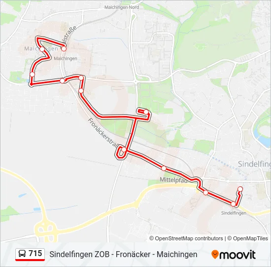 715 Bus Line Map