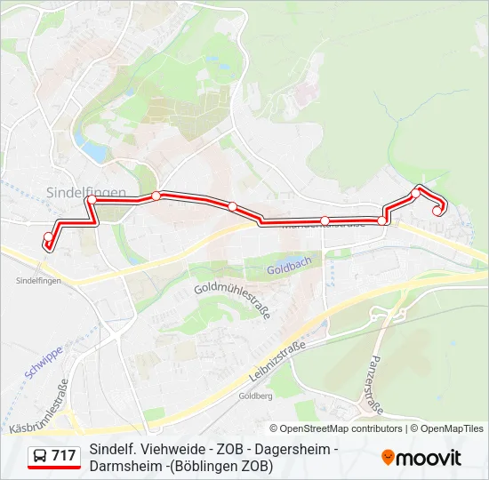 717 Bus Line Map