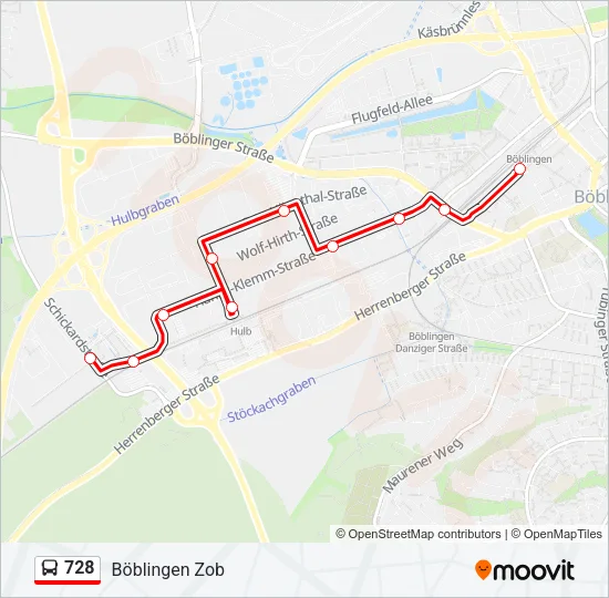 728 Bus Line Map