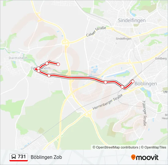 731 Bus Line Map