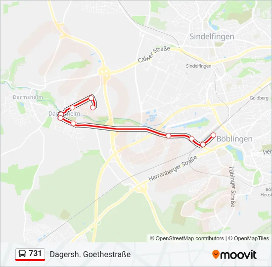 731 Bus Line Map