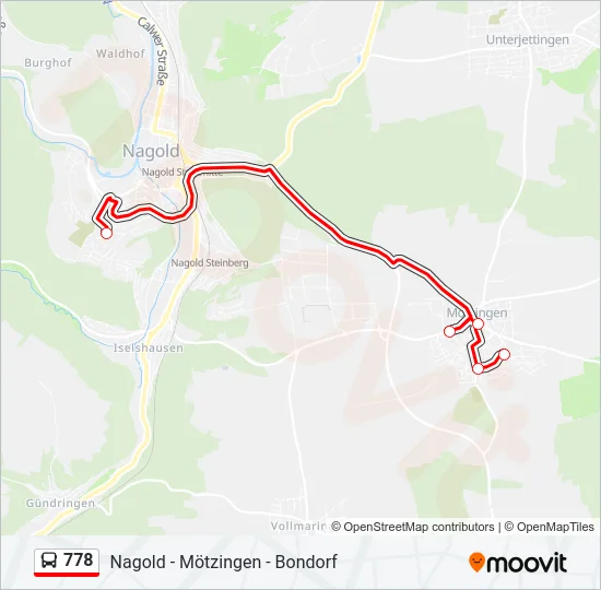 778 Bus Line Map