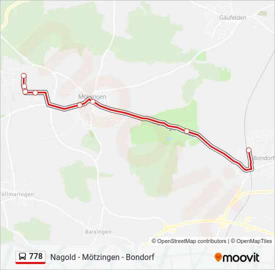 778 Bus Line Map
