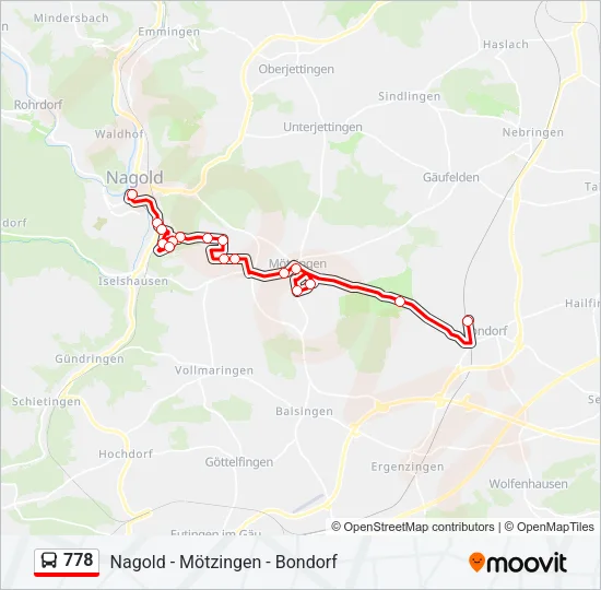 778 Bus Line Map