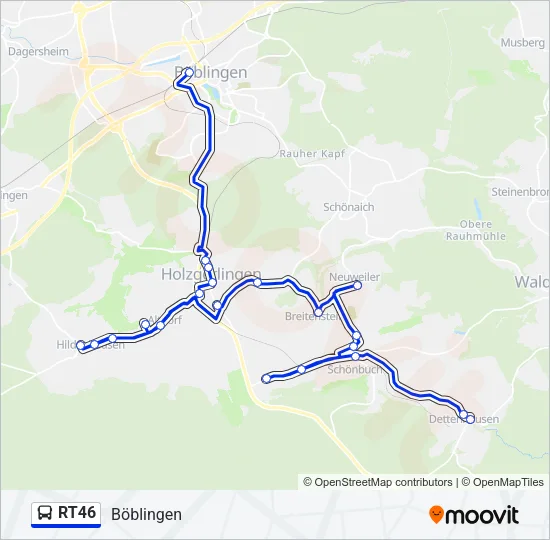 RT46 Bus Line Map