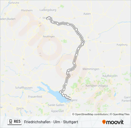 RE5 Train Line Map