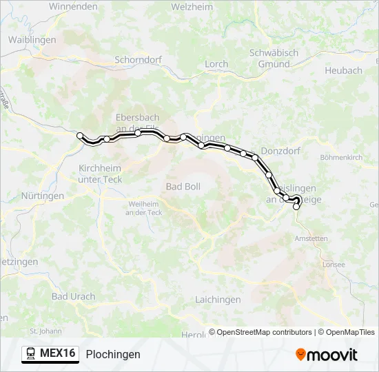 MEX16 Train Line Map