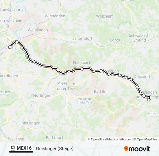 MEX16 Train Line Map