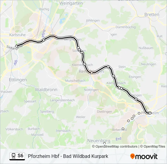 S6 Train Line Map